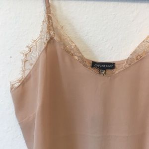 Shinestar| Tan Lace Camisole